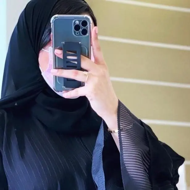 A Red Chic abaya as worn, photo from their Instagram